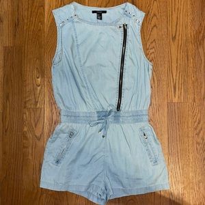 Denim Forever 21 Romper with Pockets Size S